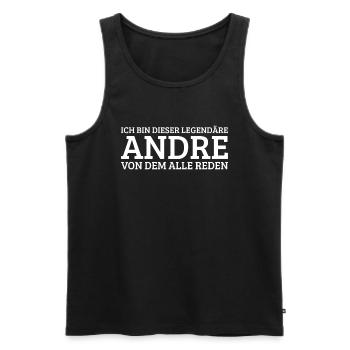 Andre Lustiger Spruch Geburtstag Vorname - Männer Premium Bio Tank Top - Schwarz - Vorne - AI Model Male 178 light (178cm)