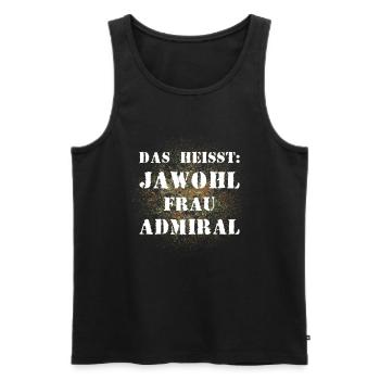 Das heißt Jawohl Frau Admiral Bundeswehr Soldat - Männer Premium Bio Tank Top - Schwarz - Vorne - AI Model Male 178 light (178cm)
