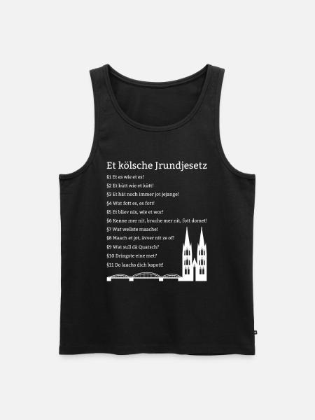 Et Kölsche Jrundjesetz Kölner Grundgesetz Köln - Männer Premium Bio Tank Top - Schwarz