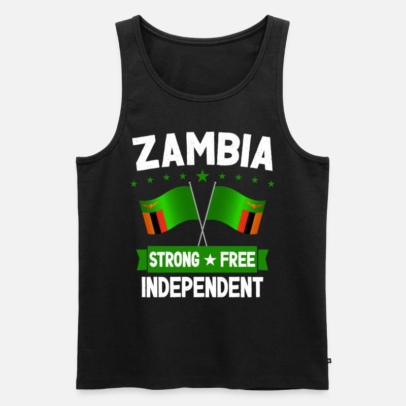 Sambia - Männer Premium Bio Tank Top - Schwarz