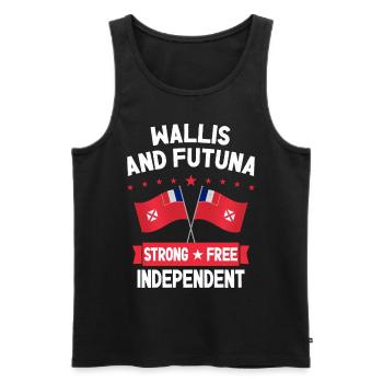 Wallis und Futuna - Männer Premium Bio Tank Top - Schwarz - Vorne - AI Model Male 178 light (178cm)