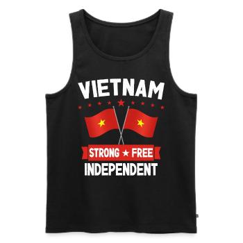 Vietnam - Men's Premium Organic Tank Top - black - Front - AI Model Male 178 light (178cm)