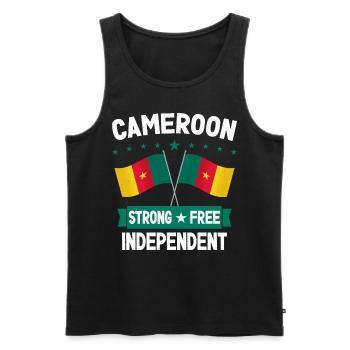 Kamerun - Männer Premium Bio Tank Top - Schwarz - Vorne - AI Model Male 178 light (178cm)