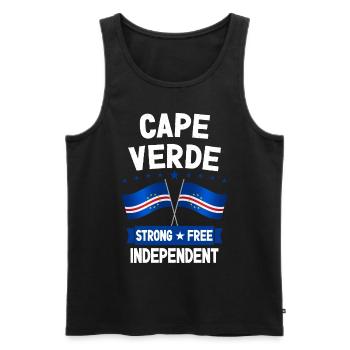 Cape Verde - Men's Premium Organic Tank Top - black - Front - AI Model Male 178 light (178cm)