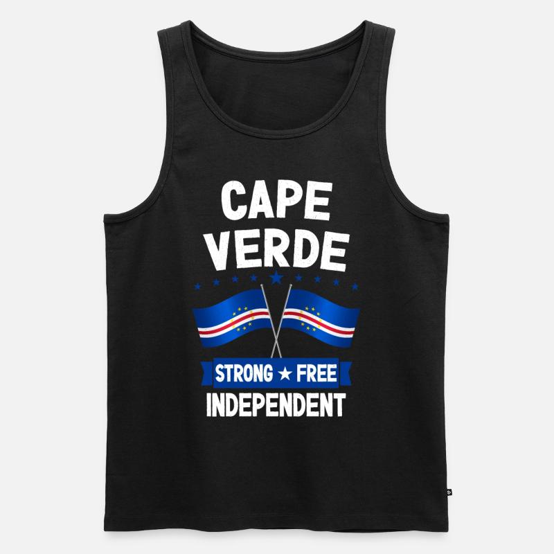 Kap Verde - Männer Premium Bio Tank Top - Schwarz