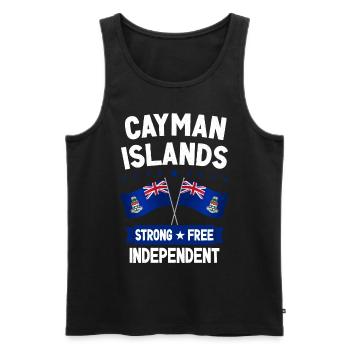 Cayman Islands - Men's Premium Organic Tank Top - charcoal grey - Front - Alexander (188cm)