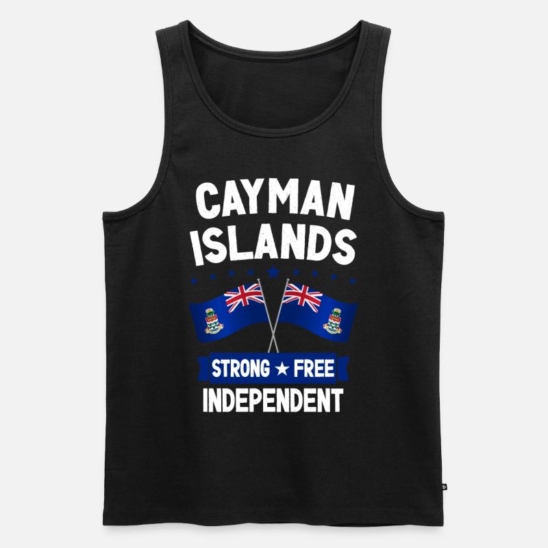 Kaimaninseln - Männer Premium Bio Tank Top - Schwarz