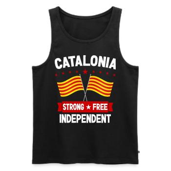 Catalonia - Men's Premium Organic Tank Top - black - Front - Michal (187cm)