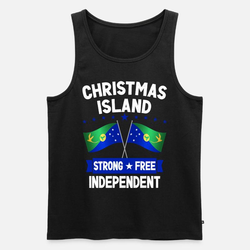 Weihnachtsinsel - Männer Premium Bio Tank Top - Schwarz