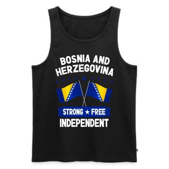 Bosnia and Herzegovina - Men's Premium Organic Tank Top - black - Front - Michal (187cm)