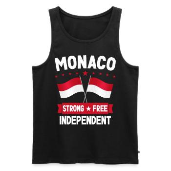 Monaco - Männer Premium Bio Tank Top - Schwarz - Vorne - AI Model Male 178 light (178cm)