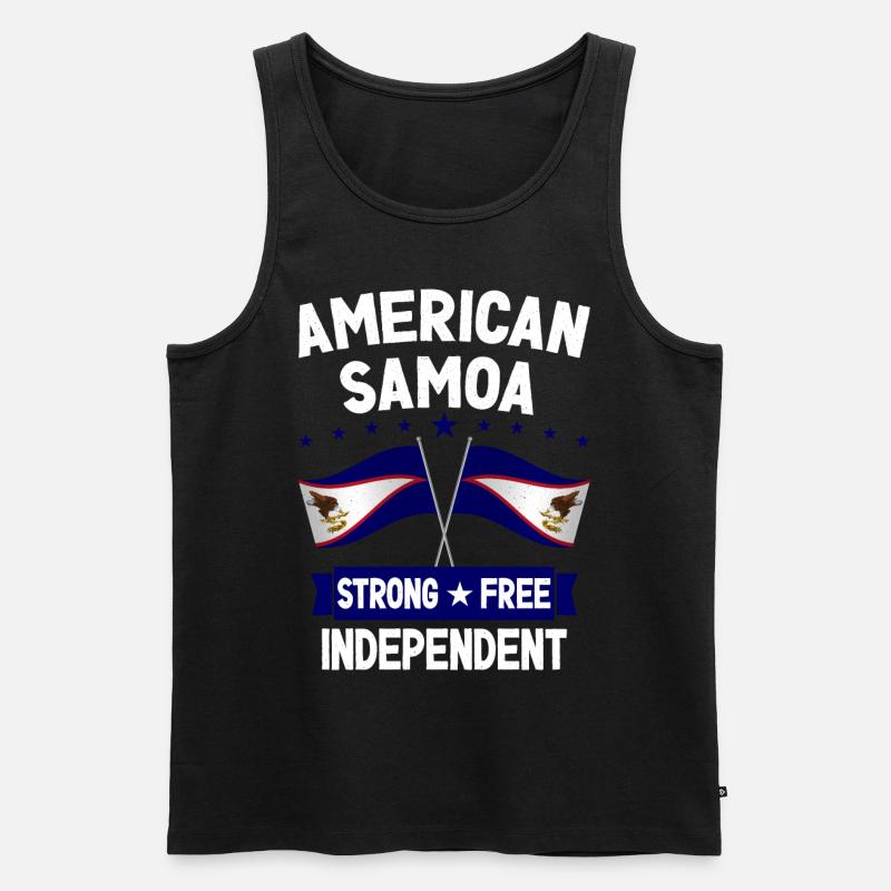 Amerikanisch-Samoa - Männer Premium Bio Tank Top - Schwarz