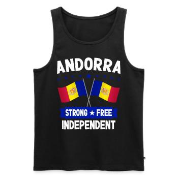Andorra - Men's Premium Organic Tank Top - black - Front - AI Model Male 178 light (178cm)