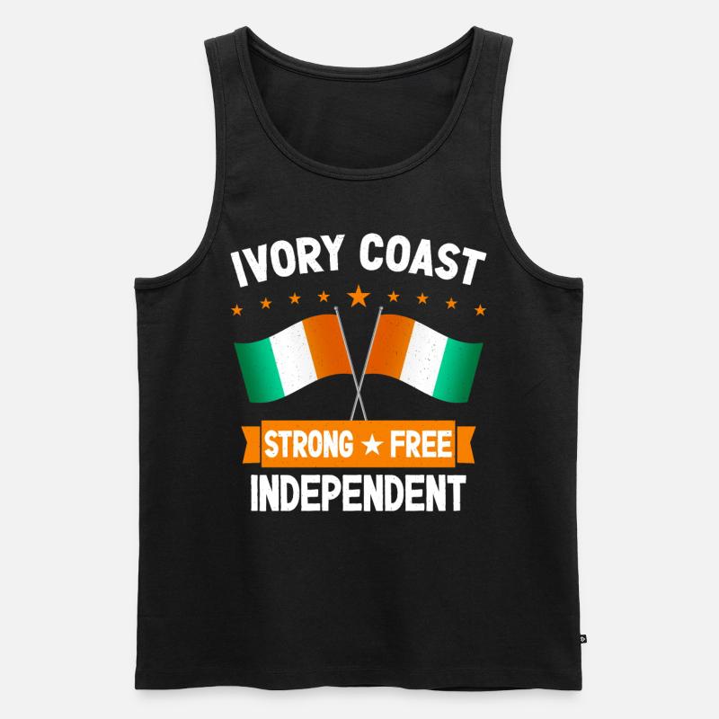 Elfenbeinküste - Männer Premium Bio Tank Top - Schwarz