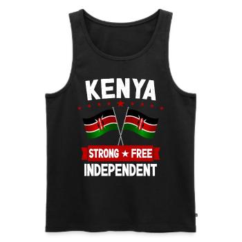 Kenia - Männer Premium Bio Tank Top - Schwarz - Vorne - AI Model Male 178 light (178cm)