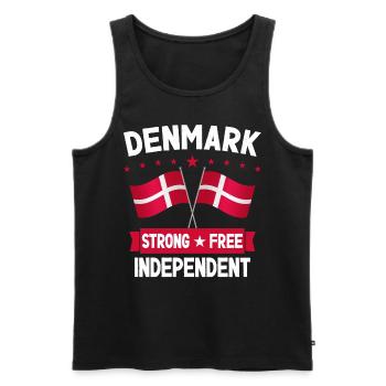 Denmark - Men's Premium Organic Tank Top - black - Front - Michal (187cm)