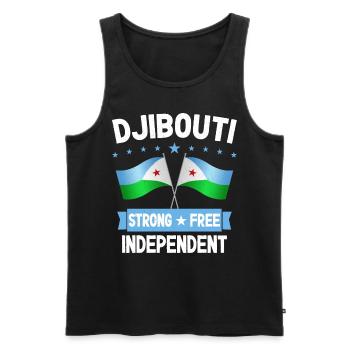 Dschibuti - Männer Premium Bio Tank Top - Schwarz - Vorne - AI Model Male 178 light (178cm)