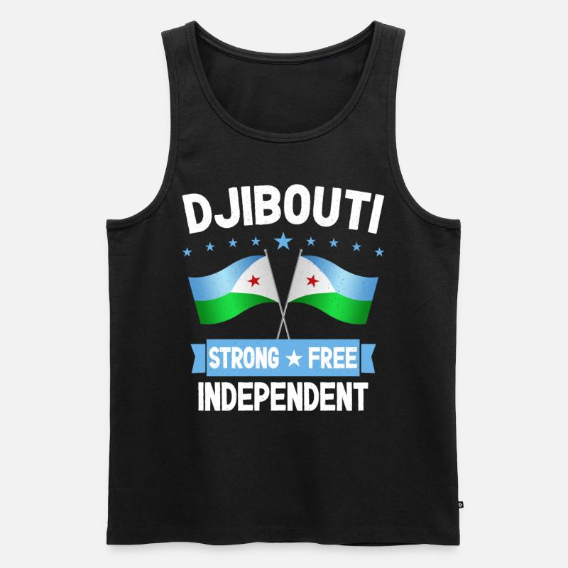 Dschibuti - Männer Premium Bio Tank Top - Schwarz