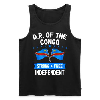 Demokratische Republik Kongo - Männer Premium Bio Tank Top - Schwarz - Vorne - AI Model Male 178 light (178cm)