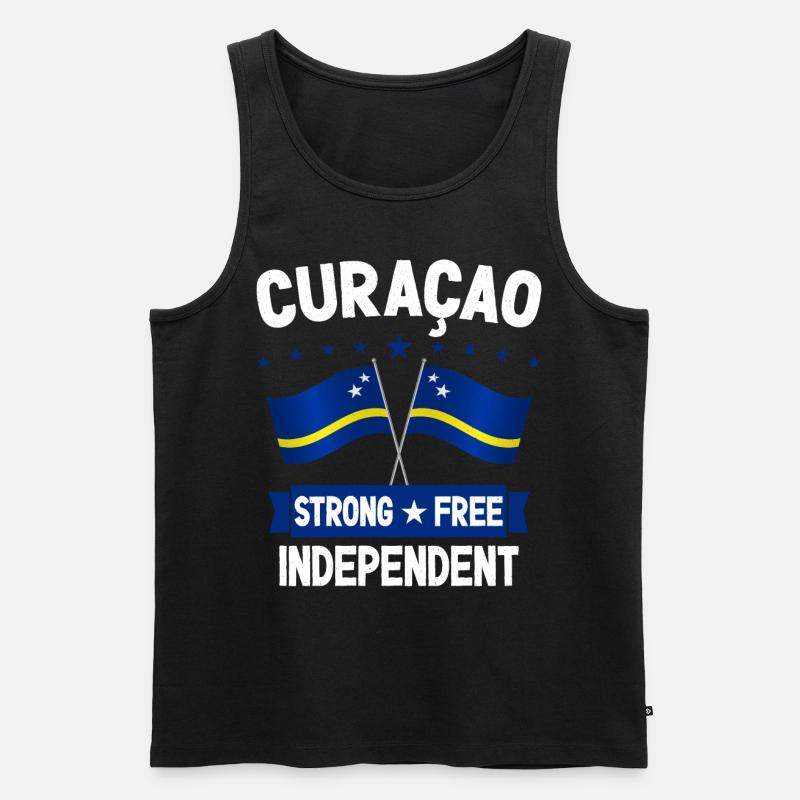 Curaçao - Männer Premium Bio Tank Top - Schwarz