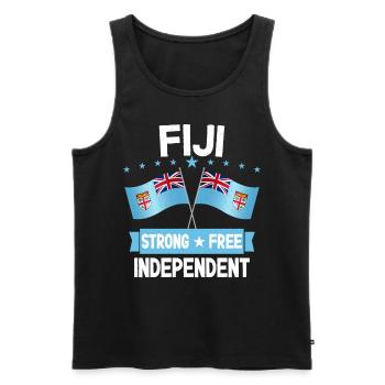 Fidschi - Männer Premium Bio Tank Top - Schwarz - Vorne - AI Model Male 178 light (178cm)