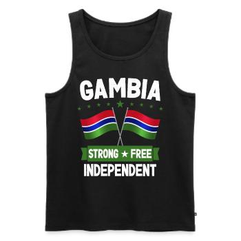 Gambie - Débardeur bio Premium Homme - noir - Devant - AI Model Male 178 light (178cm)