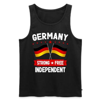 Germany - Men's Premium Organic Tank Top - black - Front - AI Model Male 178 light (178cm)