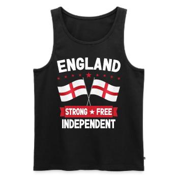 England - Men's Premium Organic Tank Top - black - Front - AI Model Male 178 light (178cm)