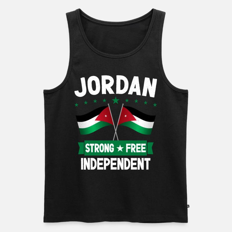 Jordanien - Männer Premium Bio Tank Top - Schwarz