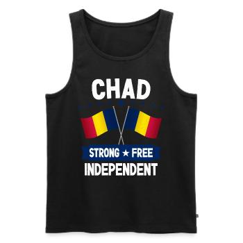 Chad - Men's Premium Organic Tank Top - black - Front - AI Model Male 178 light (178cm)