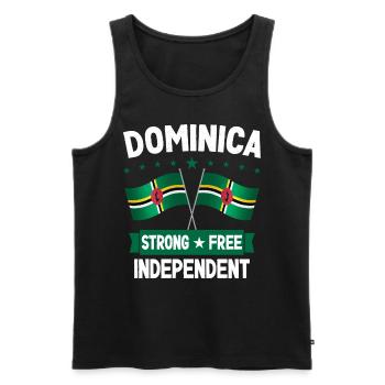 Dominica - Men's Premium Organic Tank Top - black - Front - AI Model Male 178 light (178cm)