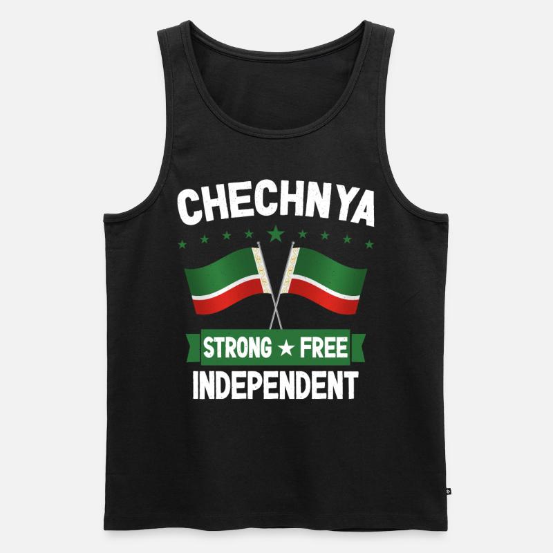 Tschetschenien - Männer Premium Bio Tank Top - Schwarz