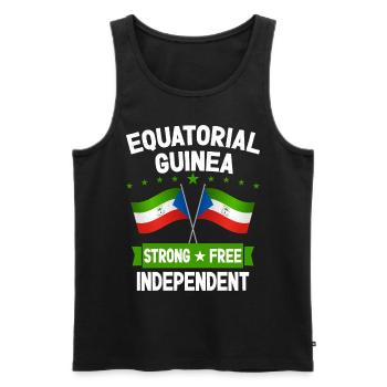 Equatorial Guinea - Men's Premium Organic Tank Top - black - Front - AI Model Male 178 light (178cm)