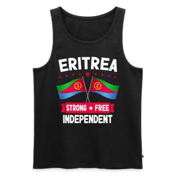 Eritrea - Männer Premium Bio Tank Top - Schwarz - Vorne - AI Model Male 178 light (178cm)