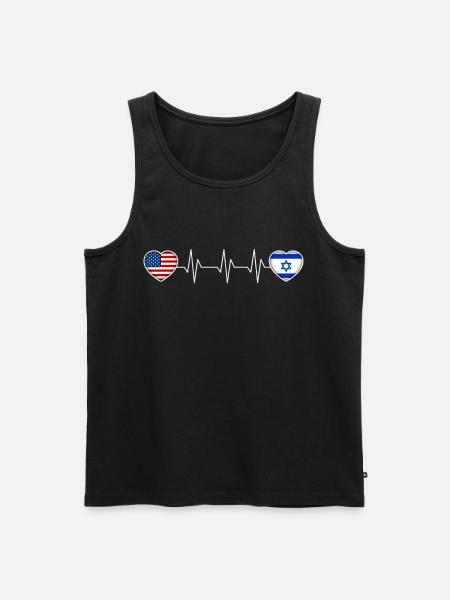Israel - Men's Premium Organic Tank Top - black