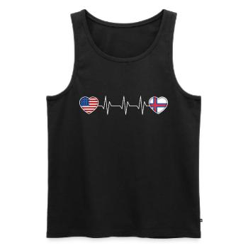 Faroe Islands - Men's Premium Organic Tank Top - black - Front - AI Model Male 178 light (178cm)