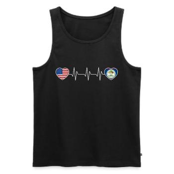 Belize - Männer Premium Bio Tank Top - Schwarz - Vorne - AI Model Male 178 light (178cm)