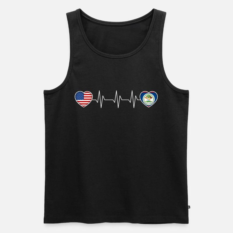 Belize - Männer Premium Bio Tank Top - Schwarz