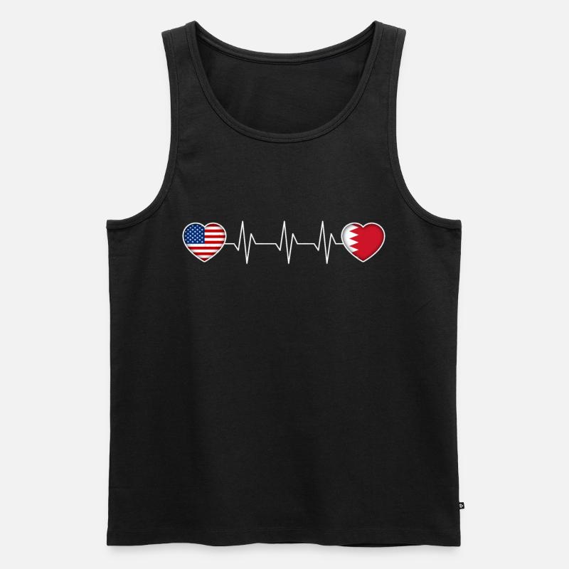 Bahrain - Männer Premium Bio Tank Top - Schwarz