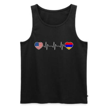 Armenien - Männer Premium Bio Tank Top - Schwarz - Vorne - Michal (187cm)