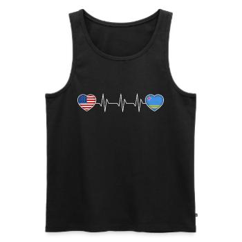 Aruba - Männer Premium Bio Tank Top - Schwarz - Vorne - AI Model Male 178 light (178cm)
