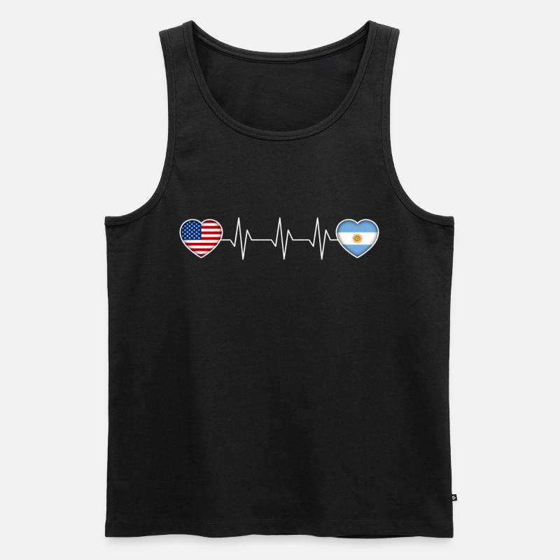 Argentinien - Männer Premium Bio Tank Top - Schwarz