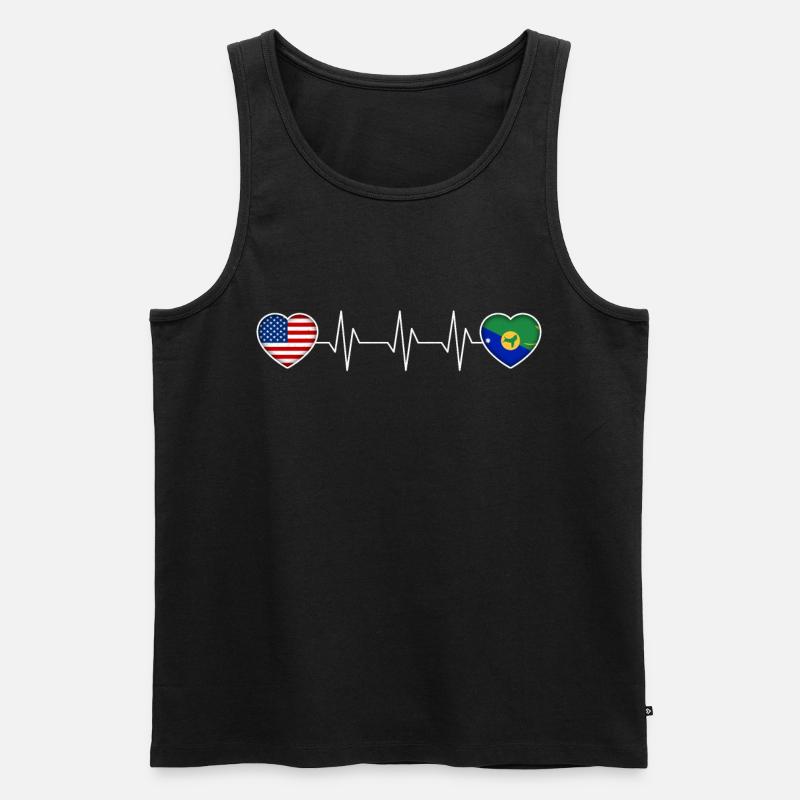 Weihnachtsinsel - Männer Premium Bio Tank Top - Schwarz