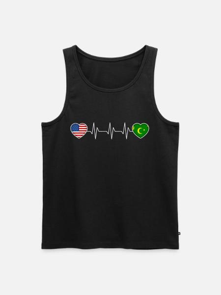Cocos Islands - Men's Premium Organic Tank Top - black