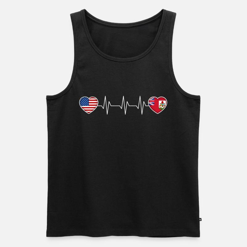 Bermuda - Männer Premium Bio Tank Top - Schwarz