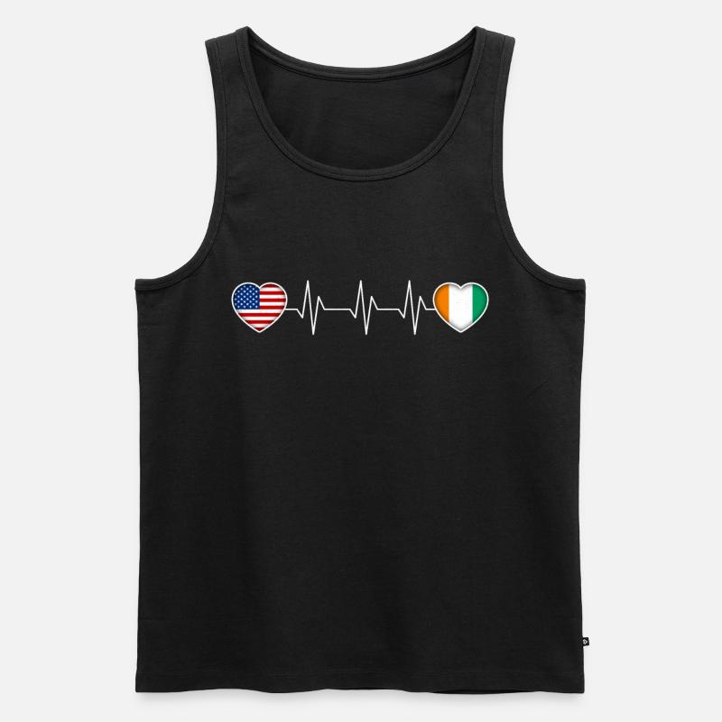 Elfenbeinküste - Männer Premium Bio Tank Top - Schwarz