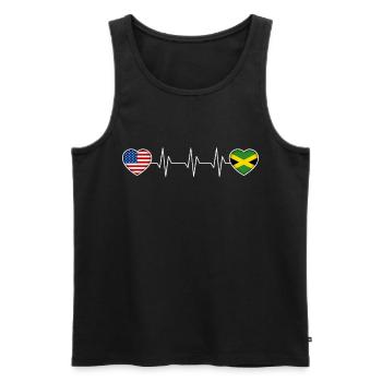 Jamaika - Männer Premium Bio Tank Top - Schwarz - Vorne - Michal (187cm)