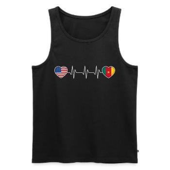Kamerun - Männer Premium Bio Tank Top - Schwarz - Vorne - AI Model Male 178 light (178cm)