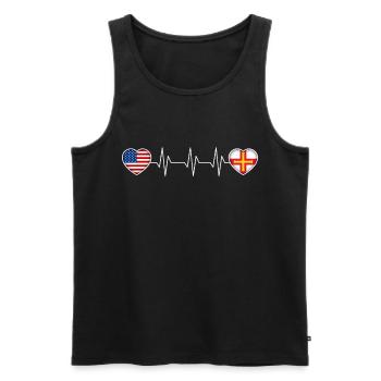 Guernsey - Men's Premium Organic Tank Top - black - Front - AI Model Male 178 light (178cm)