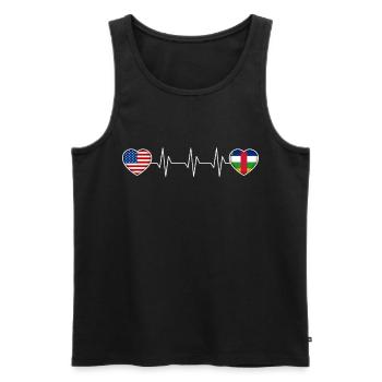 Central African Republic - Men's Premium Organic Tank Top - black - Front - AI Model Male 178 light (178cm)
